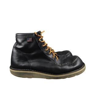 Danner Shoes Mens 10 EE Boots Leather Work Biker Bull Run Moc Toe 6" Black Shine